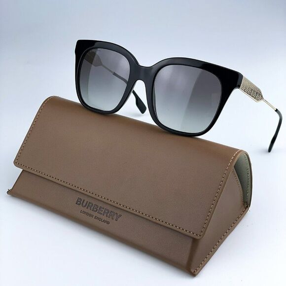 NEW Burberry BE4328 EVELYN 300111 Black Gray Gradient Butterfly Women Sunglasses - Picture 1 of 12